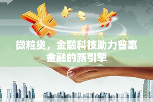 玛曲微粒贷，金融科技助力普惠金融的新引擎
