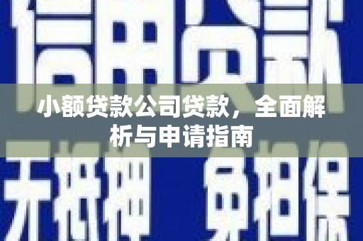 樊城小额贷款公司贷款，全面解析与申请指南