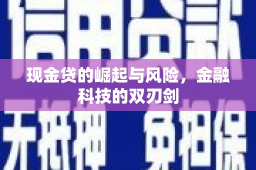 南庄现金贷的崛起与风险，金融科技的双刃剑