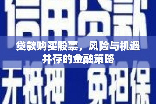 中坜贷款购买股票，风险与机遇并存的金融策略
